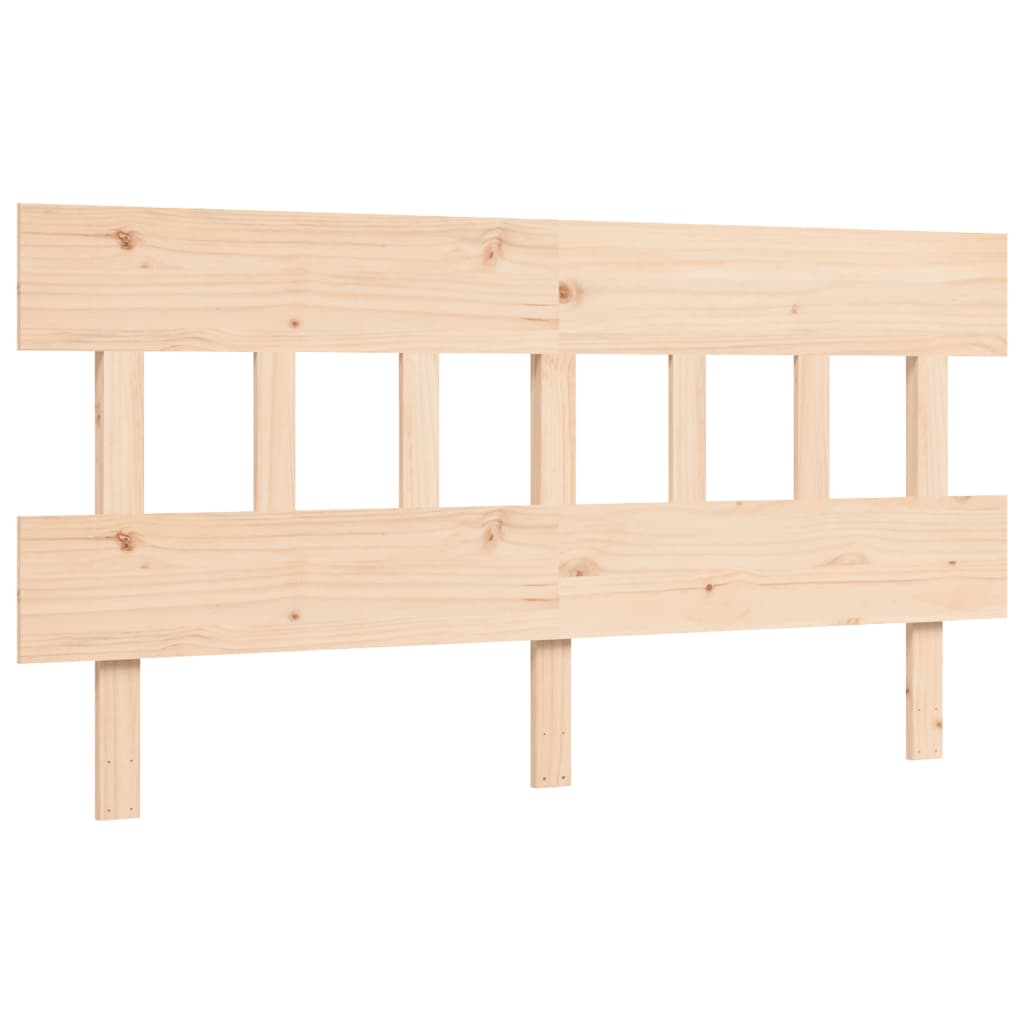 Senior Bed with Headboard King Size Solid Wood