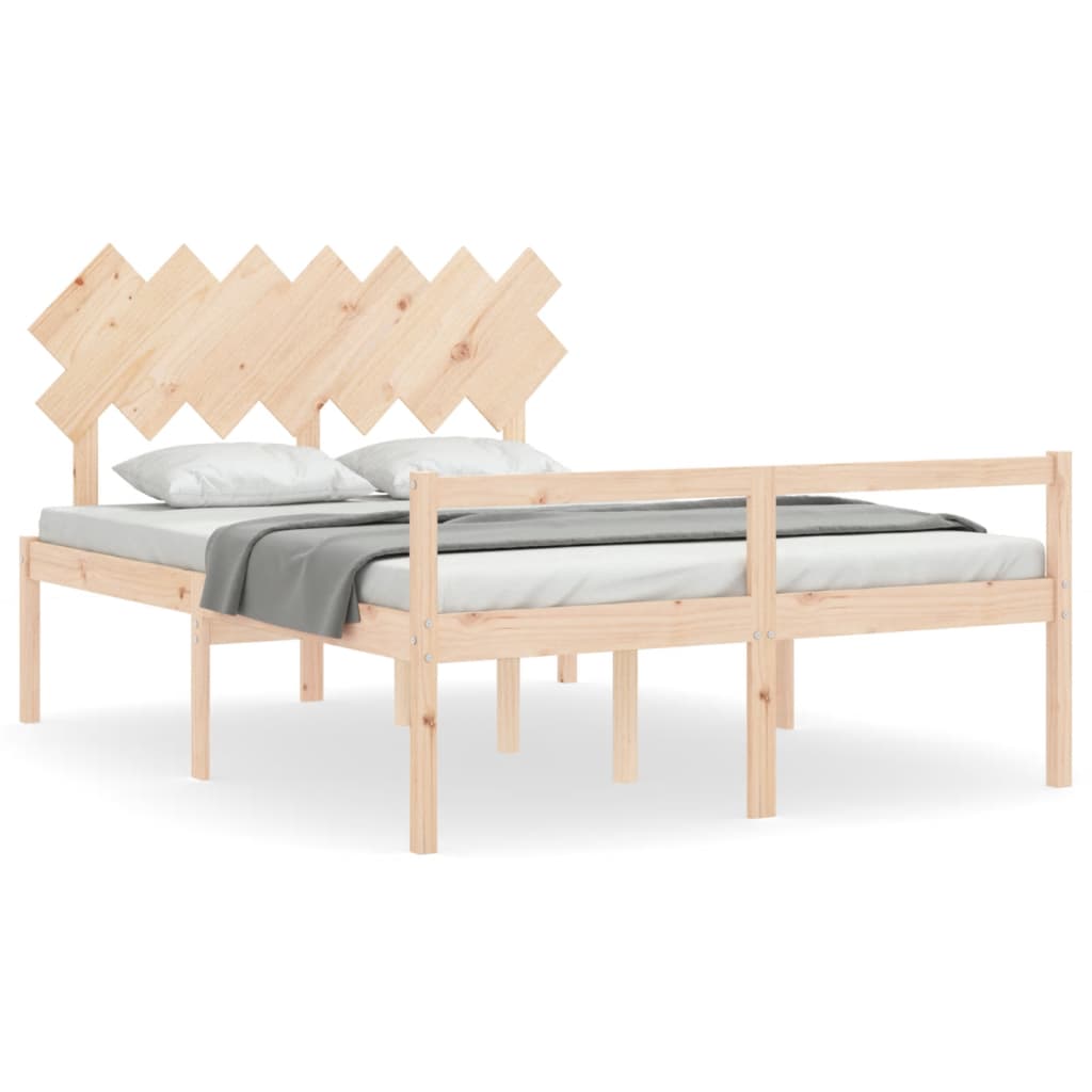 Senior Bed With Headboard King Size Solid Wood