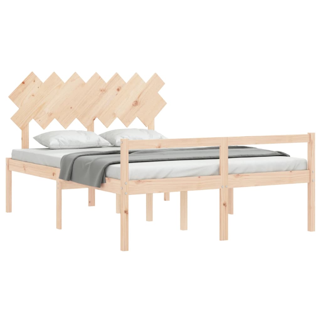 Senior Bed With Headboard King Size Solid Wood