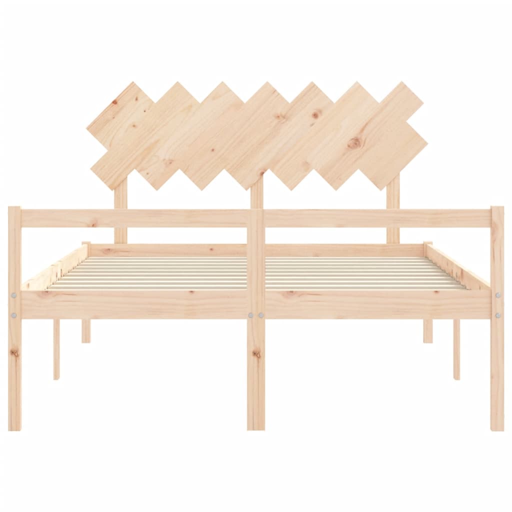 Senior Bed With Headboard King Size Solid Wood