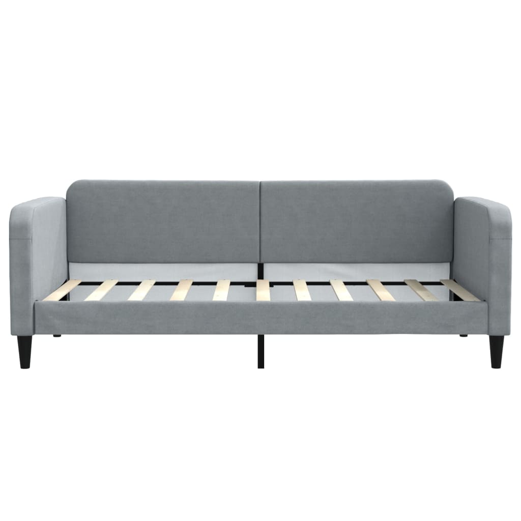 Daybed with Trundle and Drawers Light Grey 92x187 cm Single Size Fabric