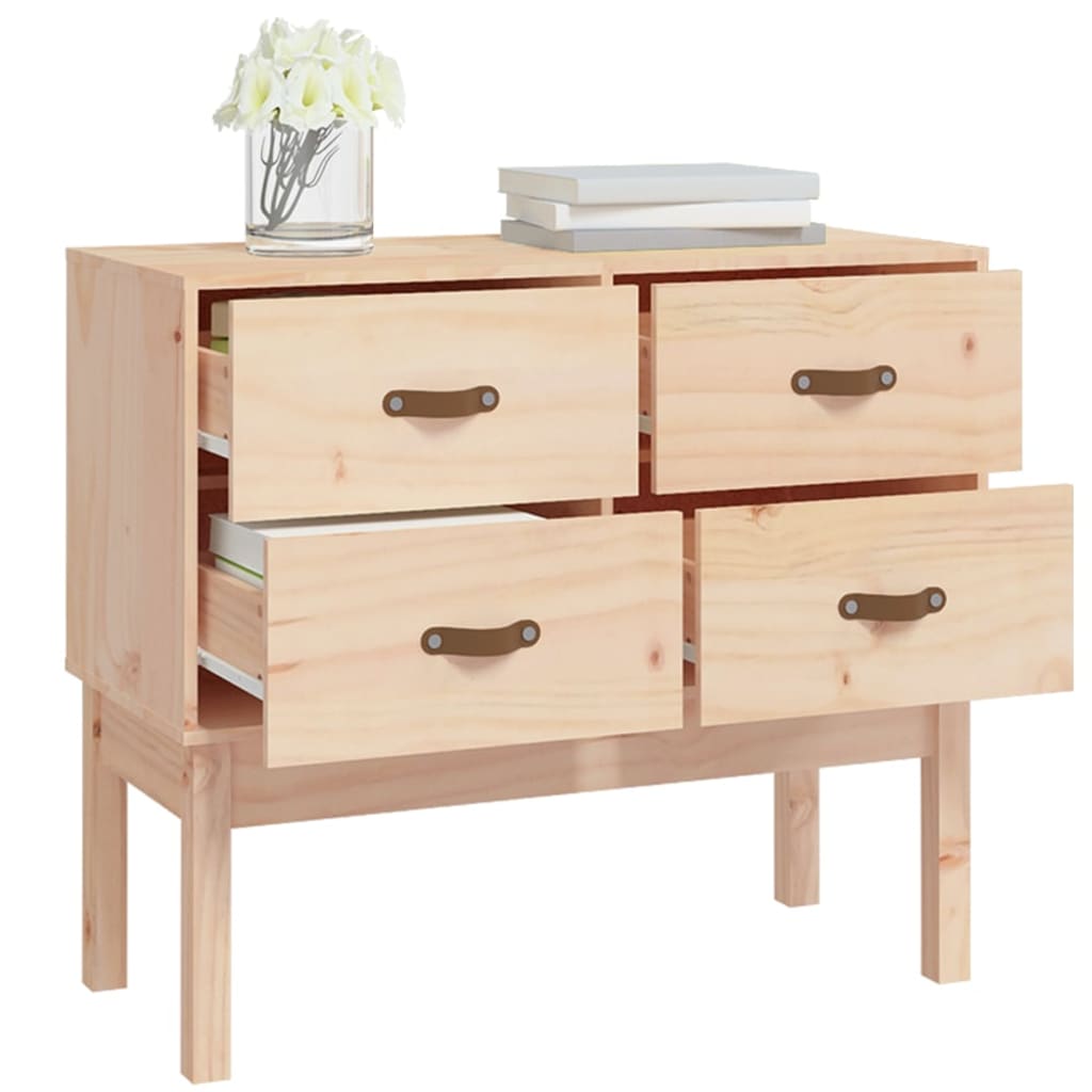 Console Cabinet 90X40X78 Cm Solid Wood Pine