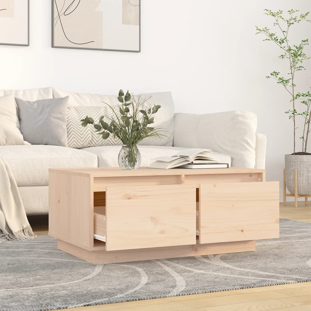 Coffee Table 80X50X35 Cm Solid Wood Pine