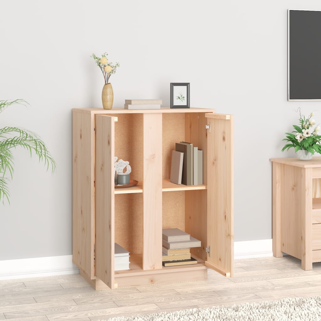 Sideboard 60X35X80 Cm Solid Wood Pine