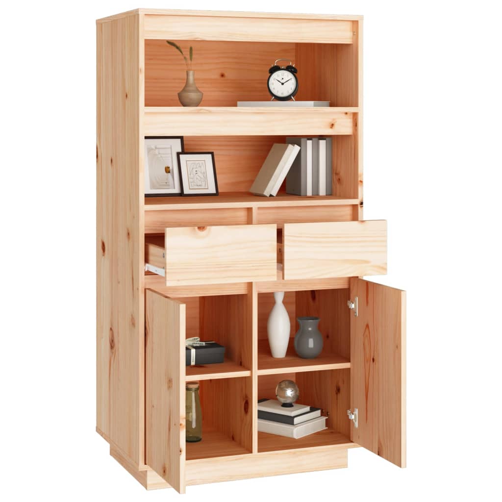 Highboard 60X40X6.5 Cm Solid Wood Pine