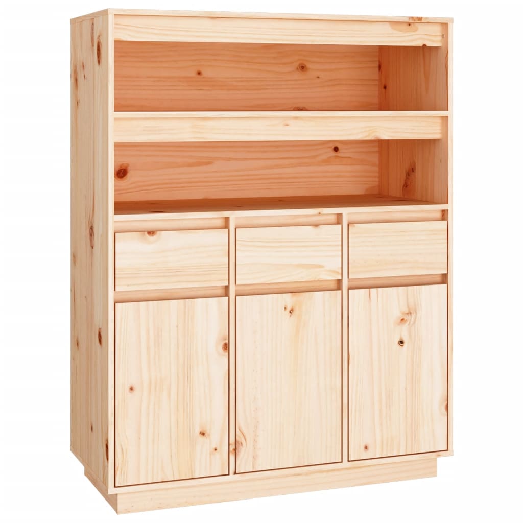 Highboard 89X40X6.5 Cm Solid Wood Pine