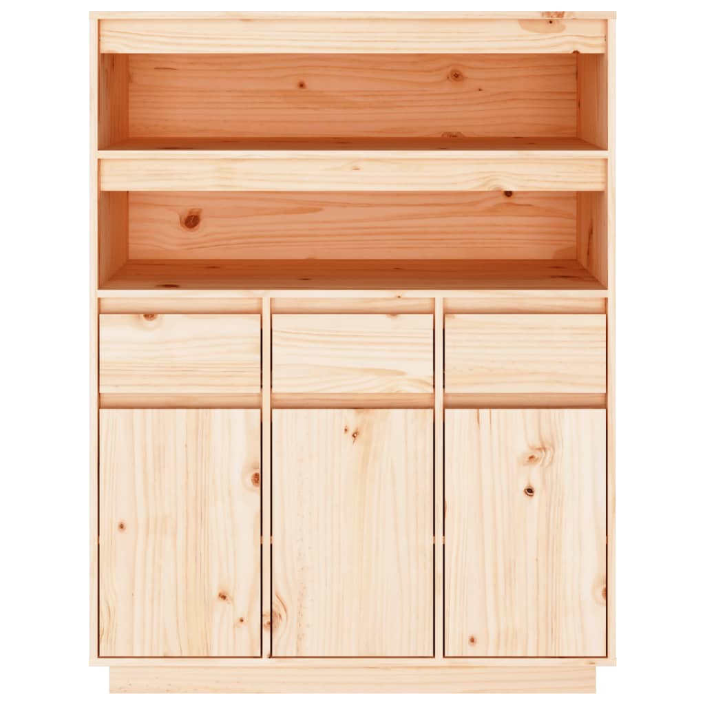 Highboard 89X40X6.5 Cm Solid Wood Pine