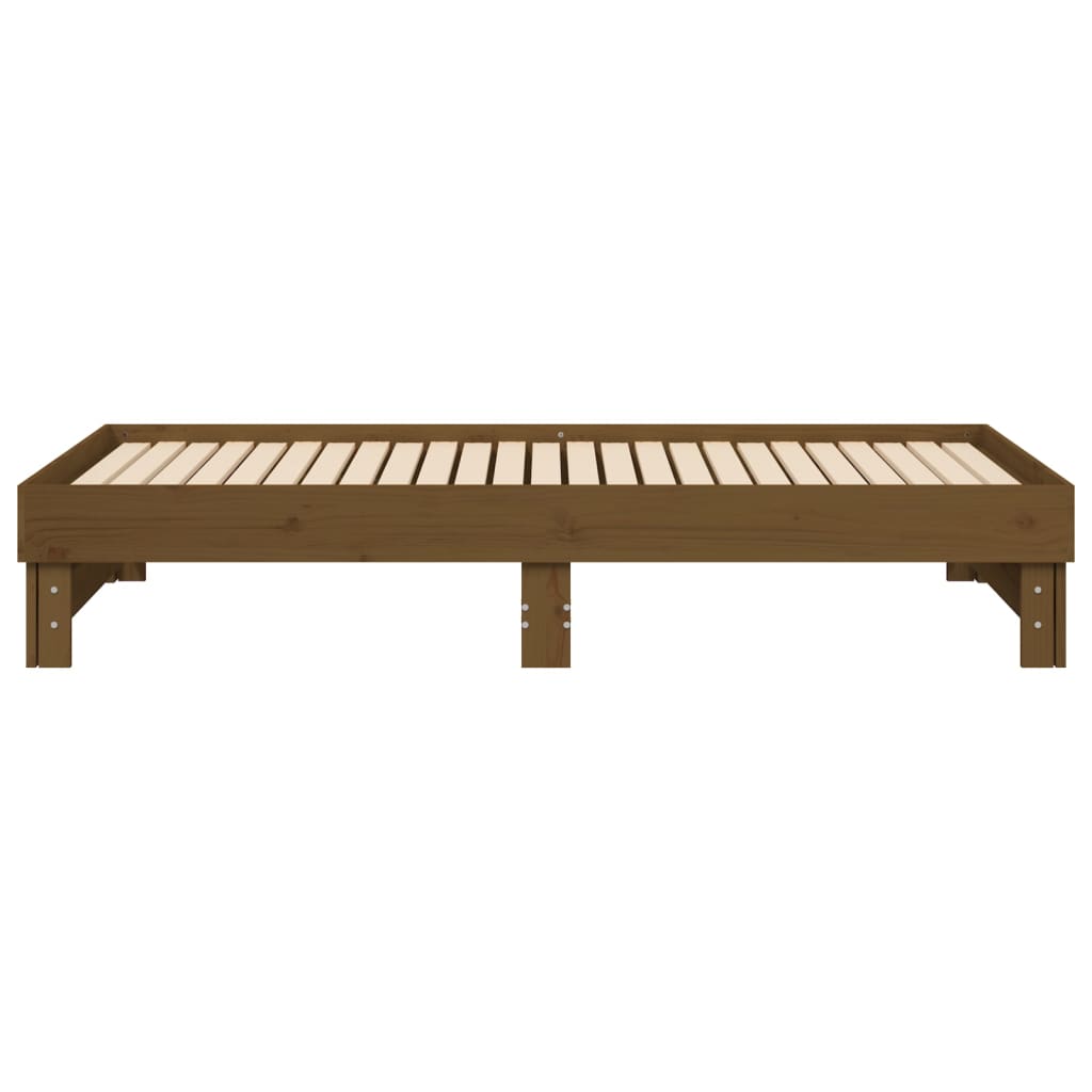 Pull-Out Day Bed 2X(92X187) Cm Single Size Solid Wood Pine