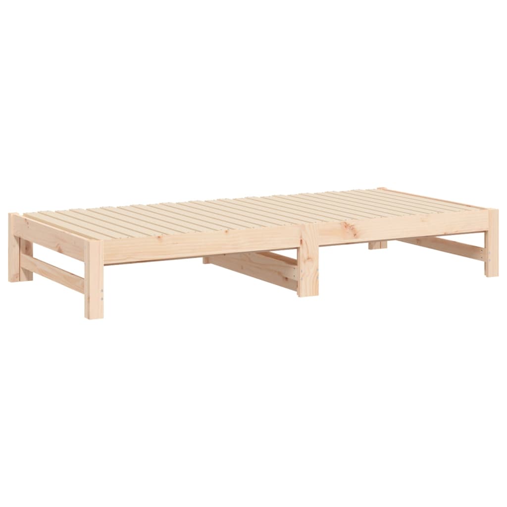 Pull-Out Day Bed 2X(92X187) Cm Single Size Solid Wood Pine