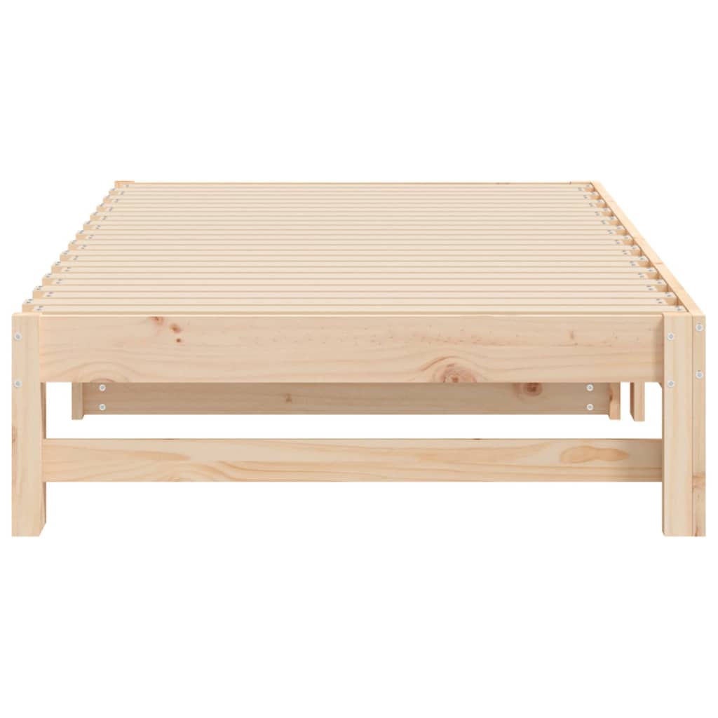 Pull-Out Day Bed 2X(92X187) Cm Single Size Solid Wood Pine