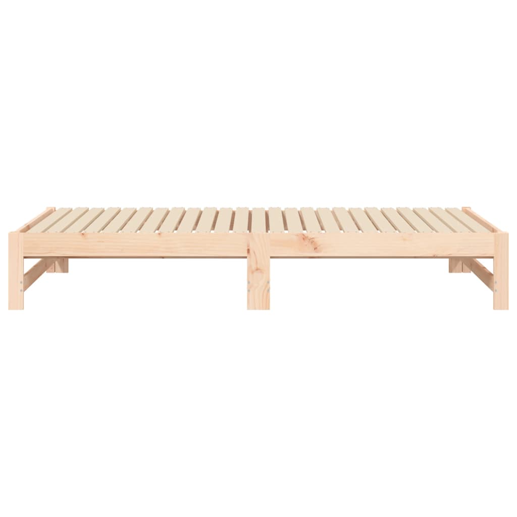 Pull-Out Day Bed 2X(92X187) Cm Single Size Solid Wood Pine