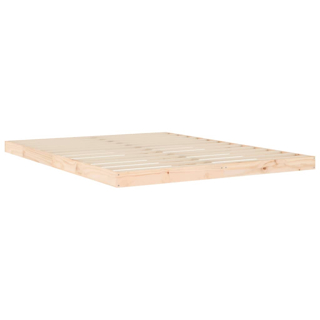 Bed Frame 153x203 cm Solid Wood Pine Queen Size