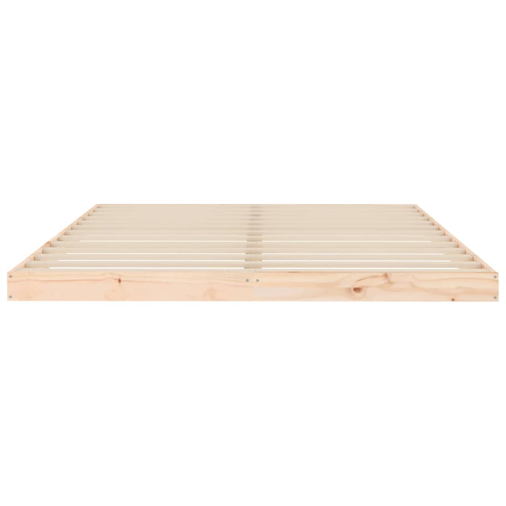 Bed Frame 153x203 cm Solid Wood Pine Queen Size