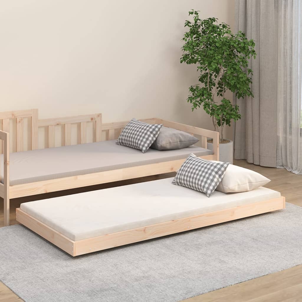 Bed Frame Honey Brown 92X187 Cm Solid Wood Pine Single Size