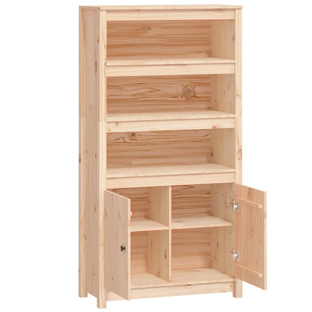 Highboard 80X35X54 Cm Solid Wood Pine