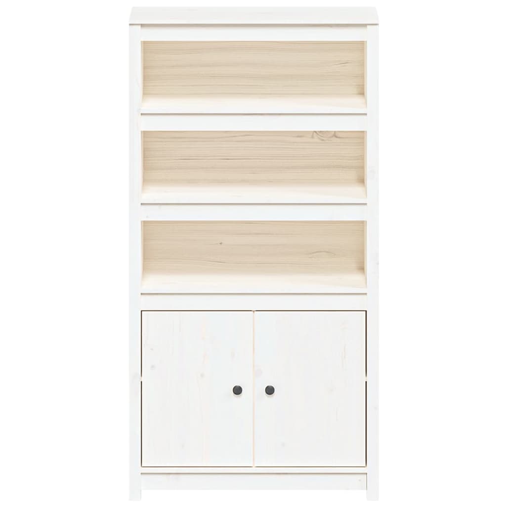 Highboard White 80x35x154 cm Solid Wood Pine