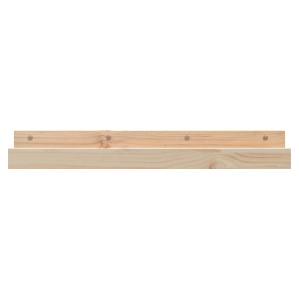 Wall Shelves 2 pcs 80x12x9 cm Solid Wood Pine