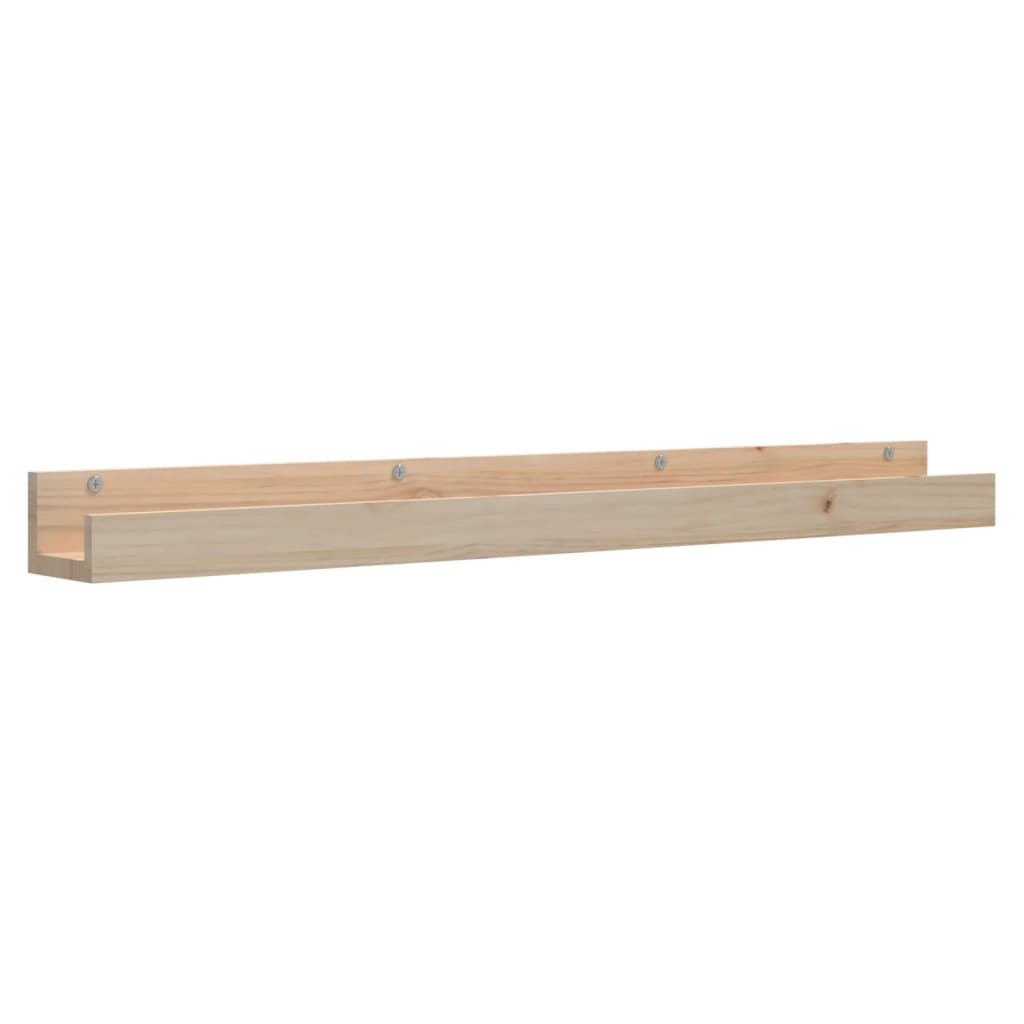 Wall Shelves 2 pcs 110x12x9 cm Solid Wood Pine