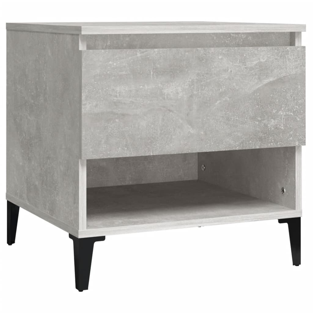 Side Table Concrete Grey 50x46x50 cm Engineered Wood