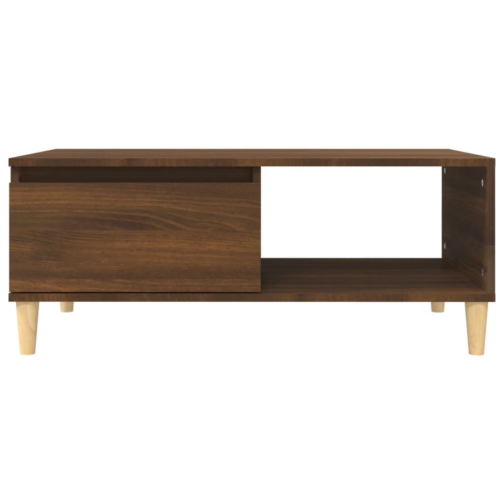 Coffee Table Brown Oak 90x50x36.5 cm Engineered Wood