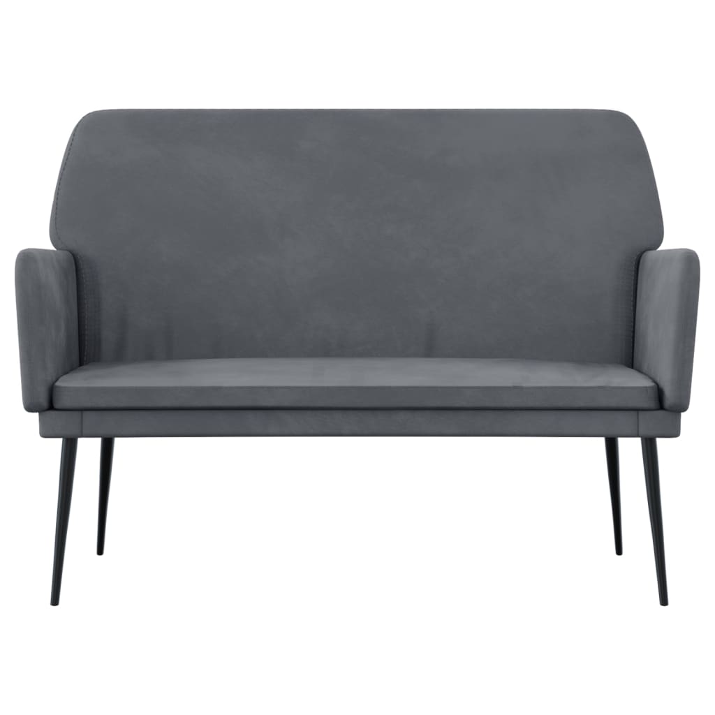 Bench Dark Grey 108x79x79 cm Velvet