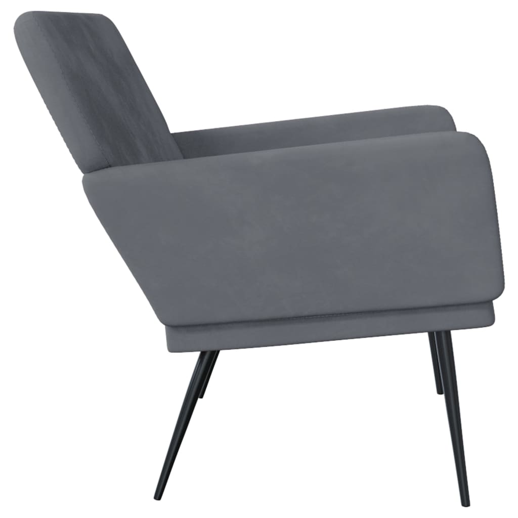 Bench Dark Grey 108x79x79 cm Velvet