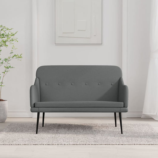 Bench Dark Grey 110x76x80 cm Fabric