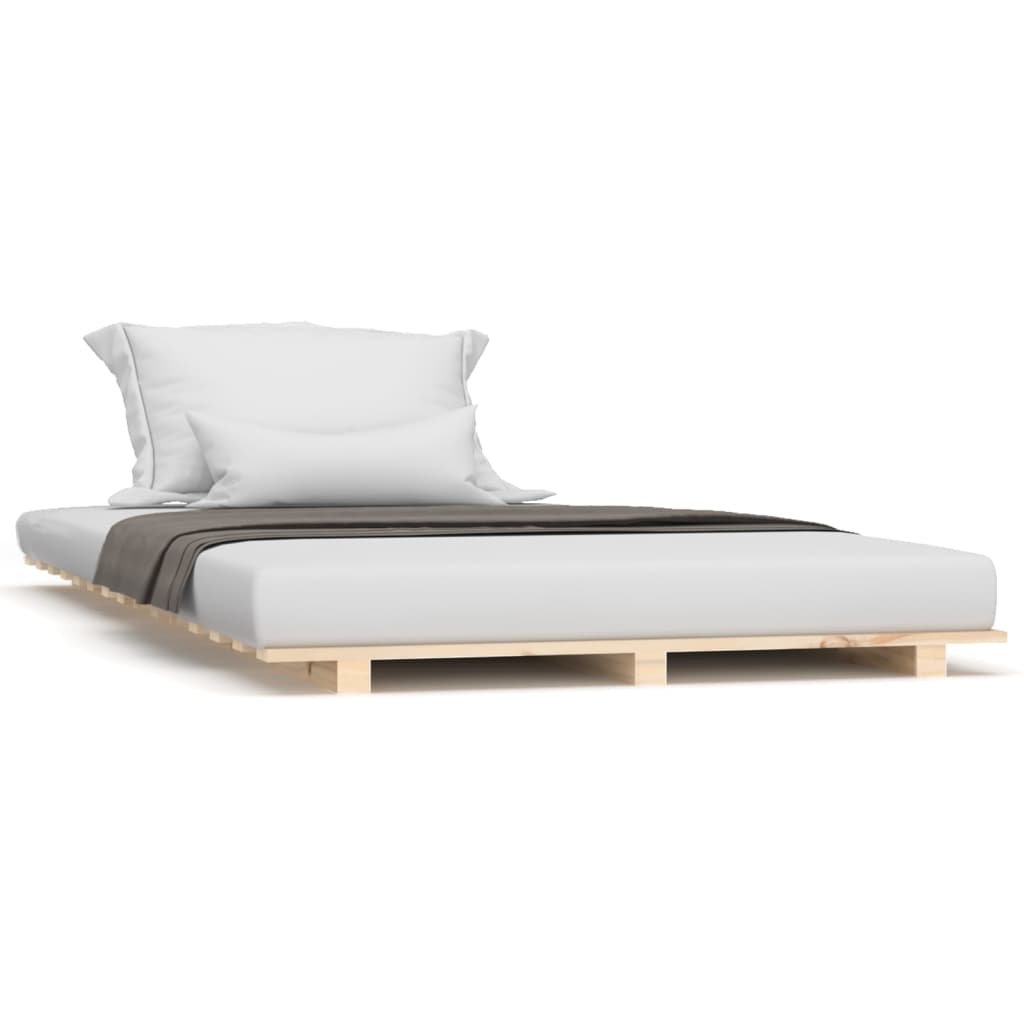 Bed Frame without Mattress 90x190 cm Solid Wood Pine