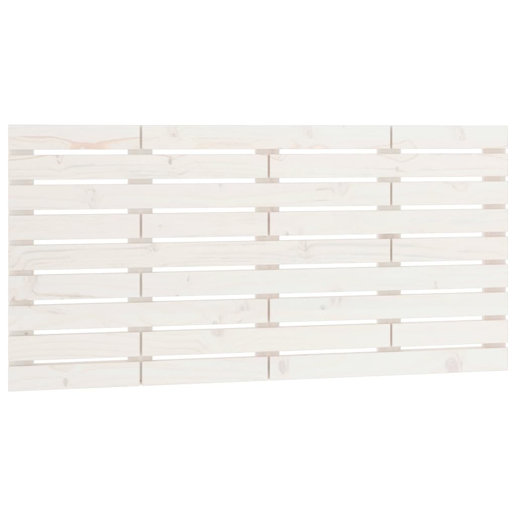 Wall Headboard White 156x3x63 cm Solid Wood Pine