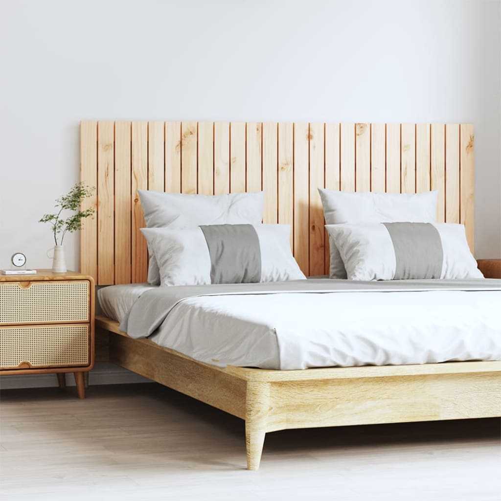 Wall Headboard 59.5X3X90 Cm Solid Wood Pine