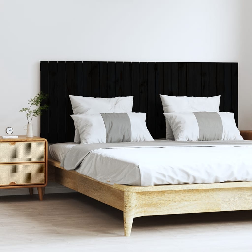 Wall Headboard 59.5X3X90 Cm Solid Wood Pine