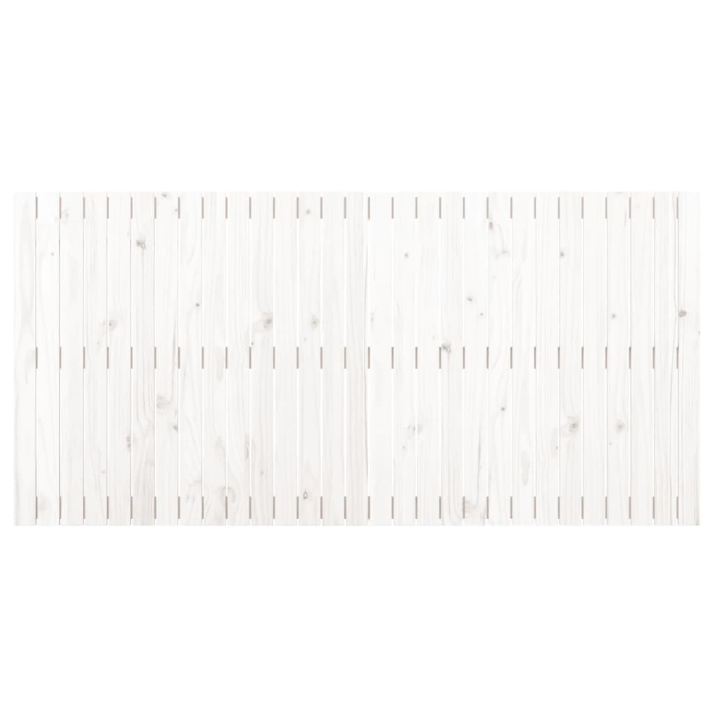 Wall Headboard White 185x3x90 cm Solid Wood Pine