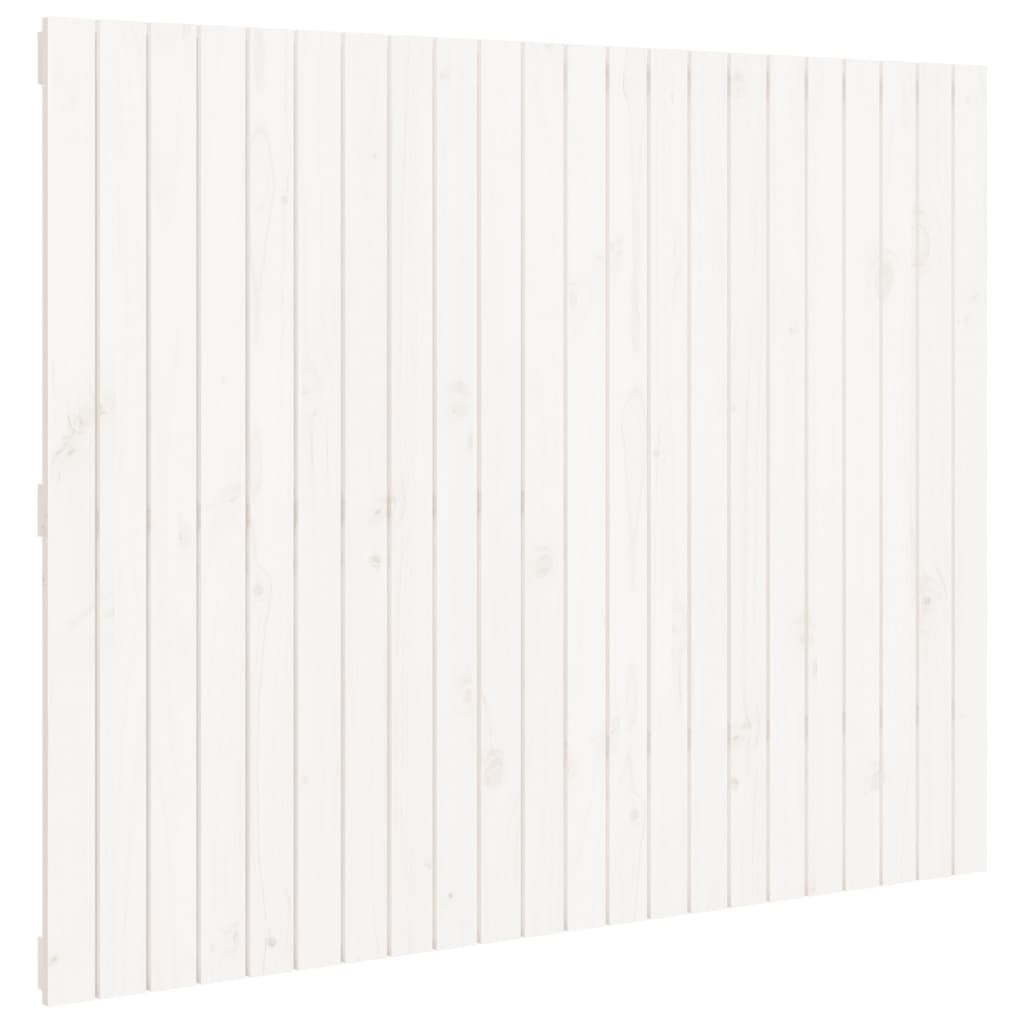 Wall Headboard White 140x3x110 cm Solid Wood Pine