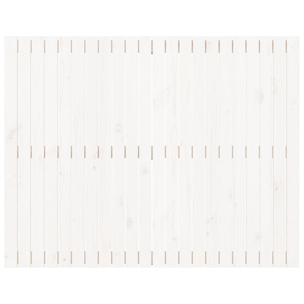 Wall Headboard White 140x3x110 cm Solid Wood Pine