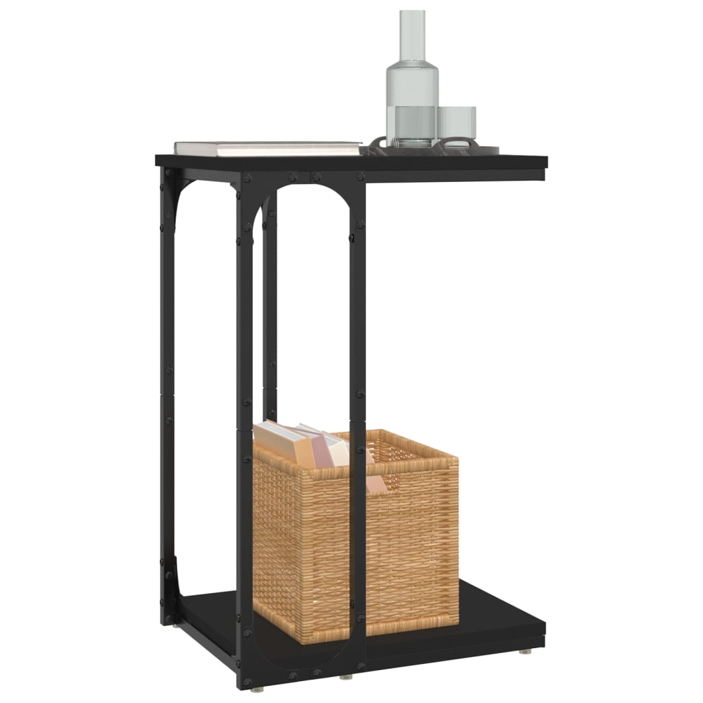 Side Table Black 40x30x60 cm Engineered Wood