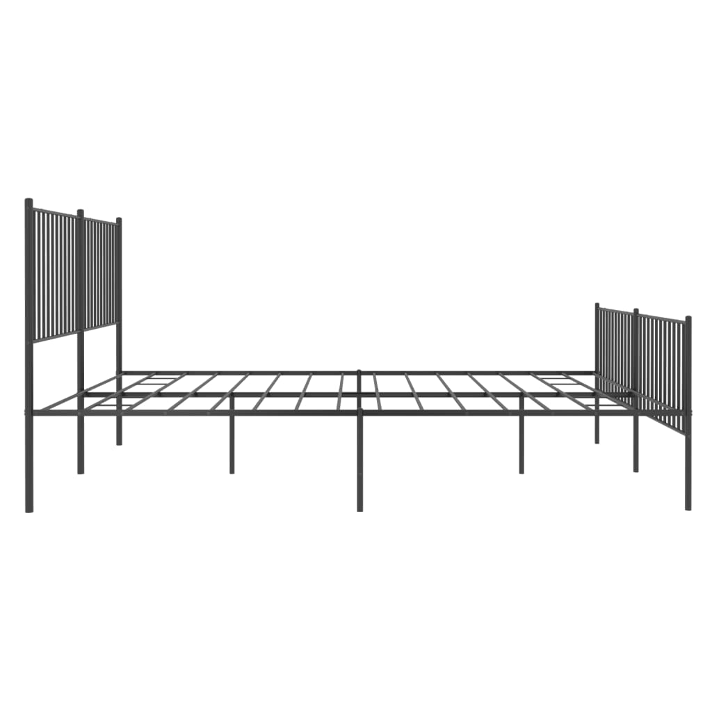 Metal Bed Frame With Headboard And Footboard 183X203 Cm King