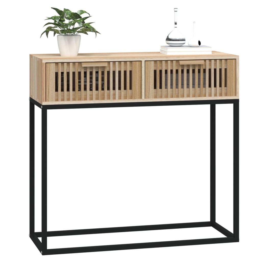 Console Table 80x30x75 cm Engineered Wood and Iron