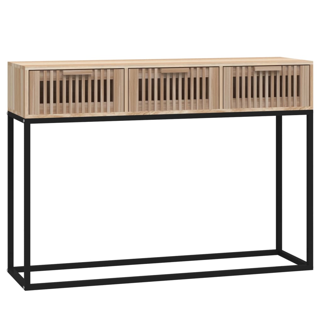 Console Table 105x30x75 cm Engineered Wood and Iron