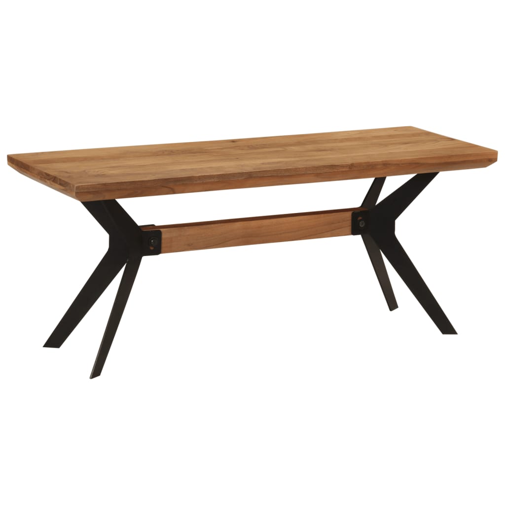 Dining Bench 110X40X46 Cm Solid Wood Acacia And Steel