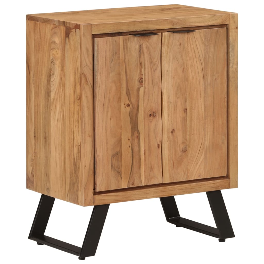 Sideboard With 2 Doors 55X36X72 Cm Solid Wood Acacia