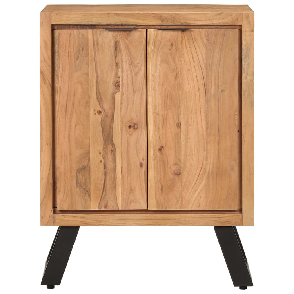 Sideboard With 2 Doors 55X36X72 Cm Solid Wood Acacia