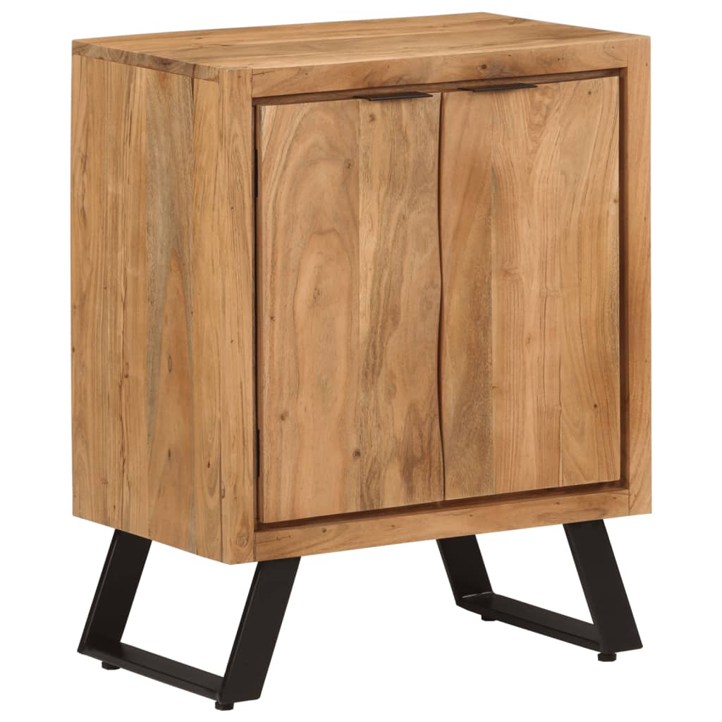 Sideboard With 2 Doors 55X36X72 Cm Solid Wood Acacia