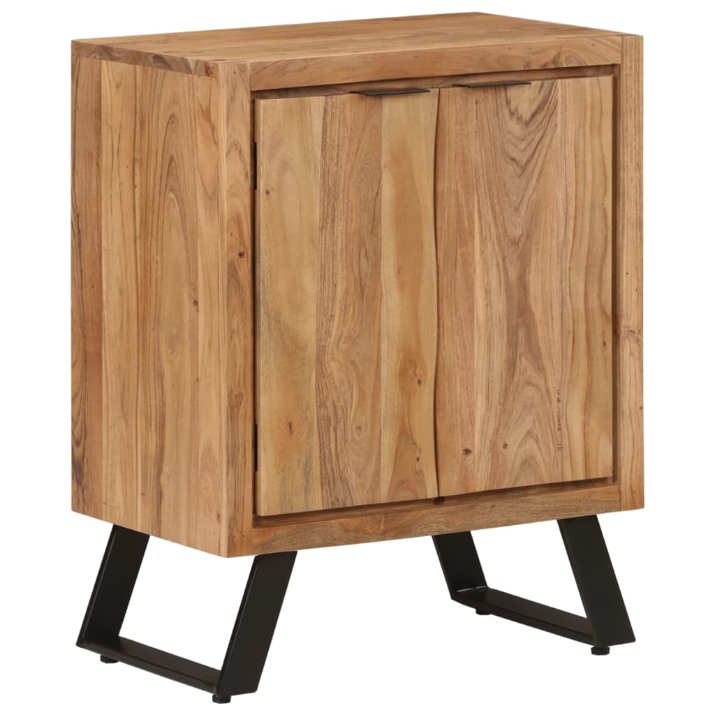 Sideboard With 2 Doors 55X36X72 Cm Solid Wood Acacia