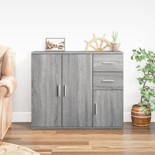 Sideboard Grey Sonoma 91x29.5x75 cm Engineered Wood