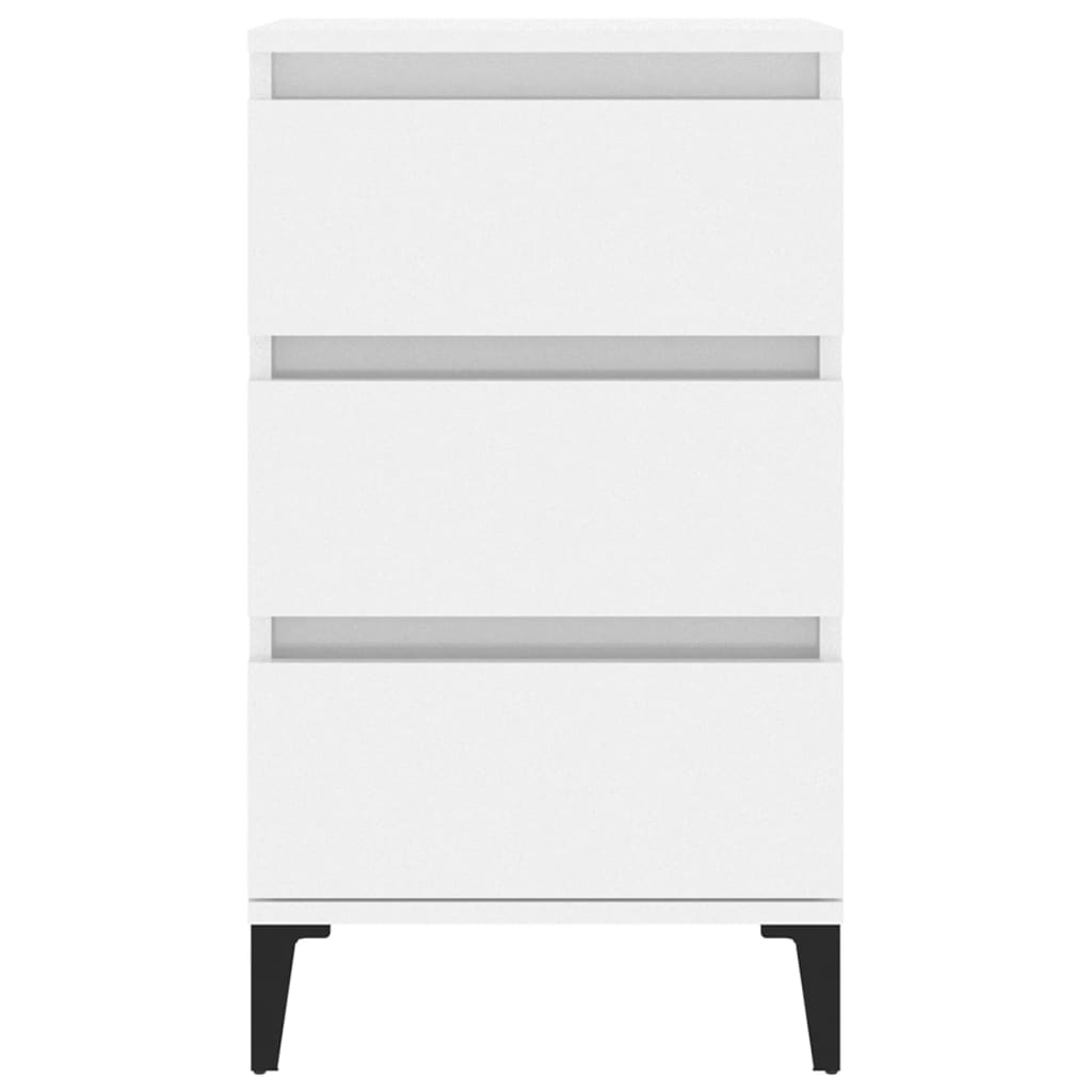 Bedside Cabinet High Gloss White 40x35x70 cm Engineered Wood