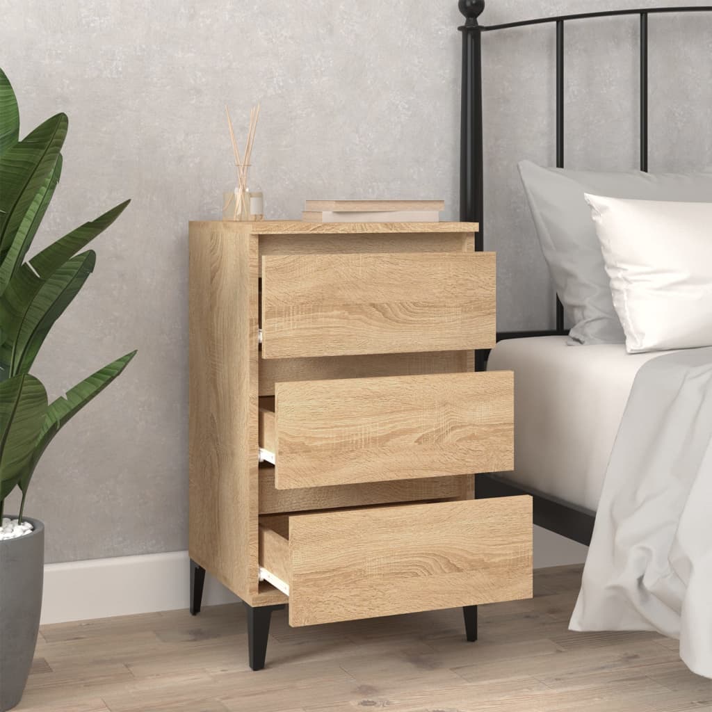 Bedside Cabinet Sonoma Oak 40x35x70 cm Engineered Wood