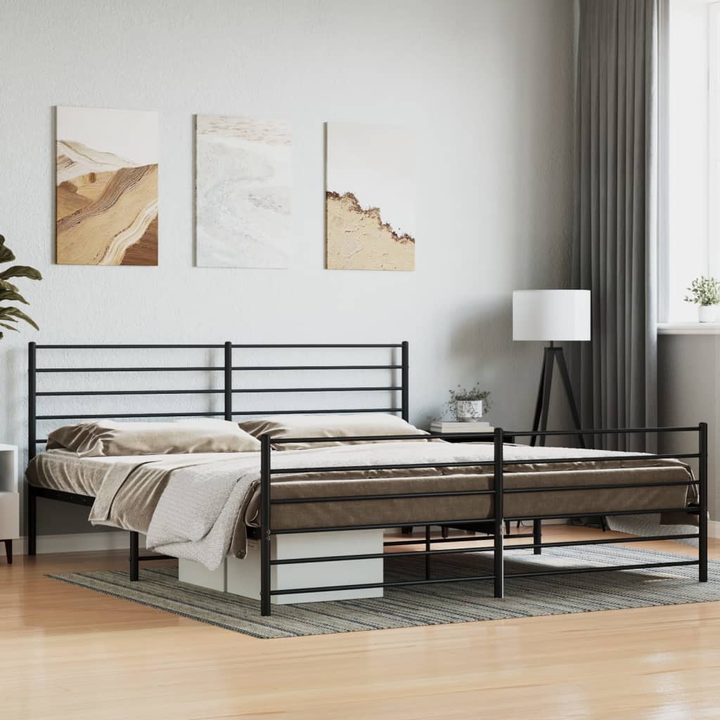 Metal Bed Frame 92X187 Cm Single Size