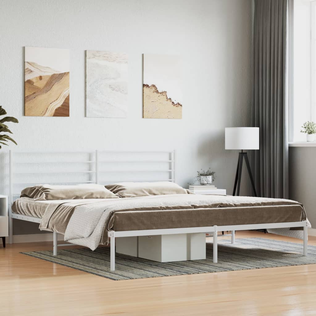 Metal Bed Frame 92X187 Cm Single Size