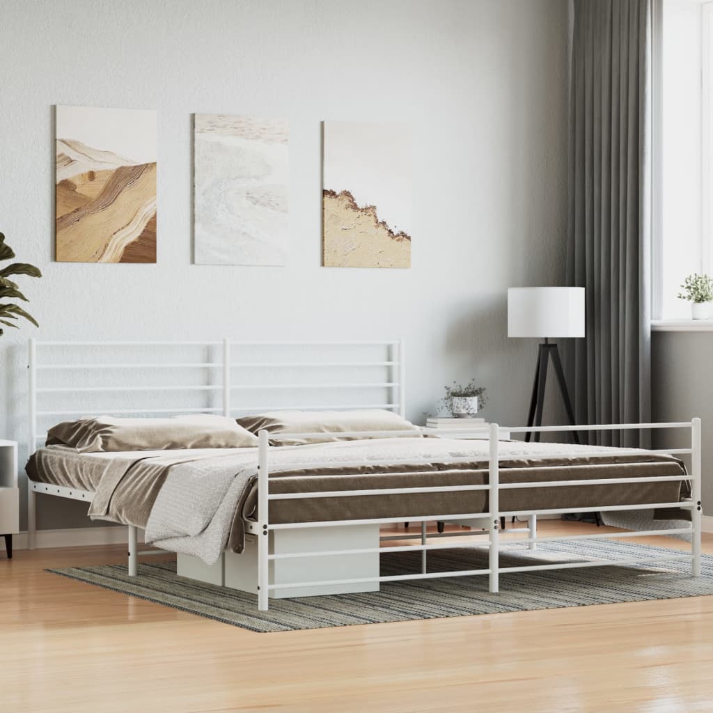 Metal Bed Frame 92X187 Cm Single Size