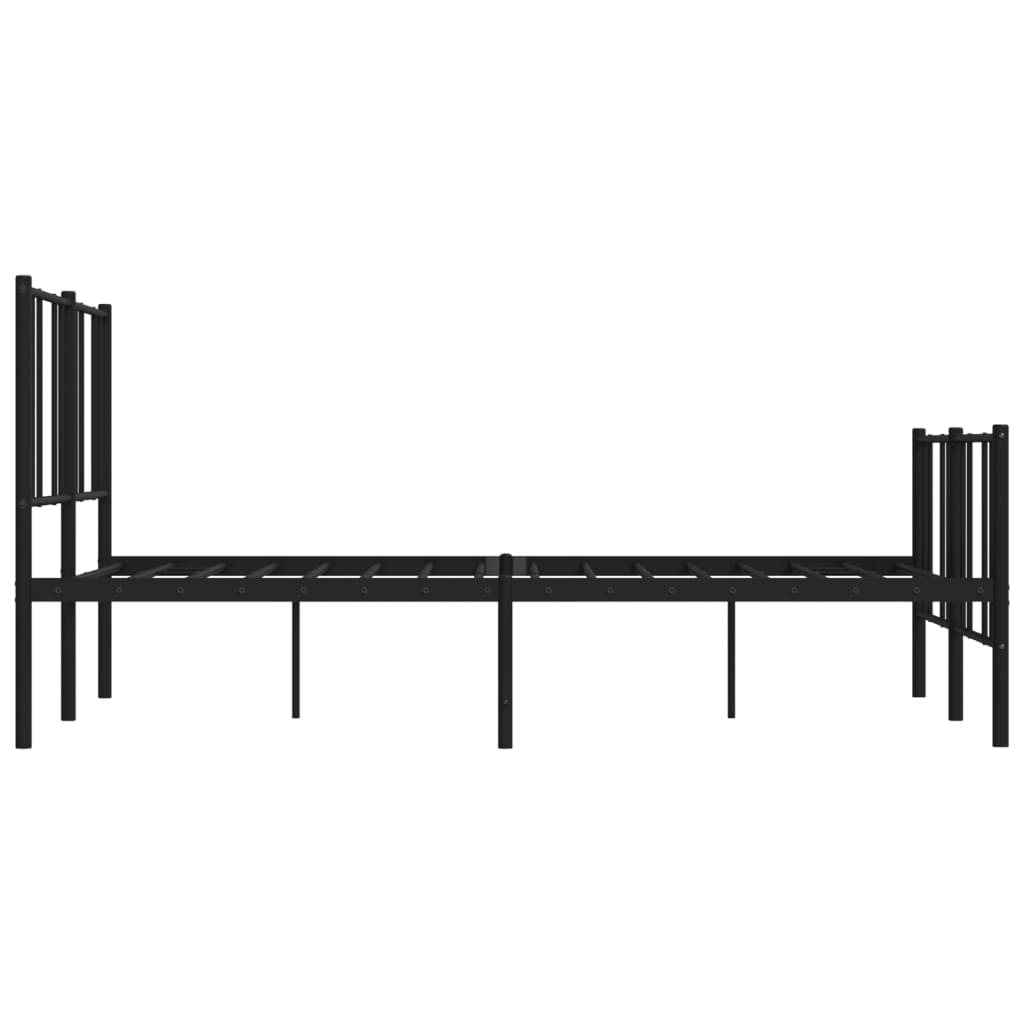 Metal Bed Frame With Headboard And Footboard 153X203 Cm Queen Size